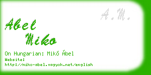 abel miko business card