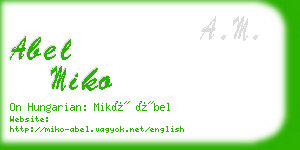 abel miko business card